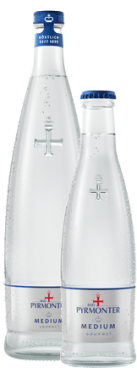 Bad Pyrmont Gourmet Medium Wasser in einer Glasflasche