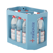 Getränkekiste mit Bad Pyrmonter Mineralwasser Sanftperlig.