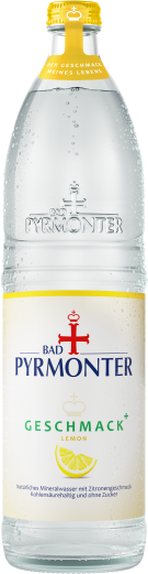 Eine Flaschenabbildung von Bad Pyrmonter Geschmack+ Lemon.