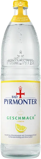 Eine Flaschenabbildung von Bad Pyrmonter Geschmack+ Lemon.