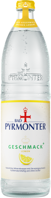 Eine Flaschenabbildung von Bad Pyrmonter Geschmack+ Lemon.