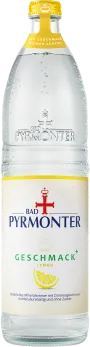 Eine Flaschenabbildung von Bad Pyrmonter Geschmack+ Lemon.