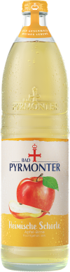 Eine Flaschenabbildung von Bad Pyrmonter Heimische Schorle Apfel-Birne.