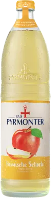 Eine Flaschenabbildung von Bad Pyrmonter Heimische Schorle Apfel-Birne.
