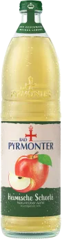 Eine Flaschenabbildung von Bad Pyrmonter Heimische Schorle Naturtrüber Apfel.