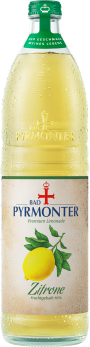 Eine Flaschenabbildung von Bad Pyrmonter Premium Limonade Zitrone.
