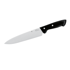 WMF Kochmesser der Classic Line mit breiter Edelstahlklinge und schwarzem Griff auf weißem Hintergrund.