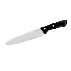 WMF Kochmesser der Classic Line mit breiter Edelstahlklinge und schwarzem Griff auf weißem Hintergrund.