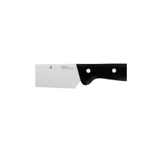 WMF Küchenmesser der Classic Line mit schwarzem Griff und sichtbaren Nieten vor schwarzem Hintergrund.
