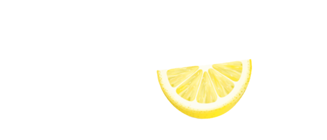 Eine gezeichnete Hälfte einer Zitrone