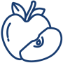 Ein Icon eines Apfels
